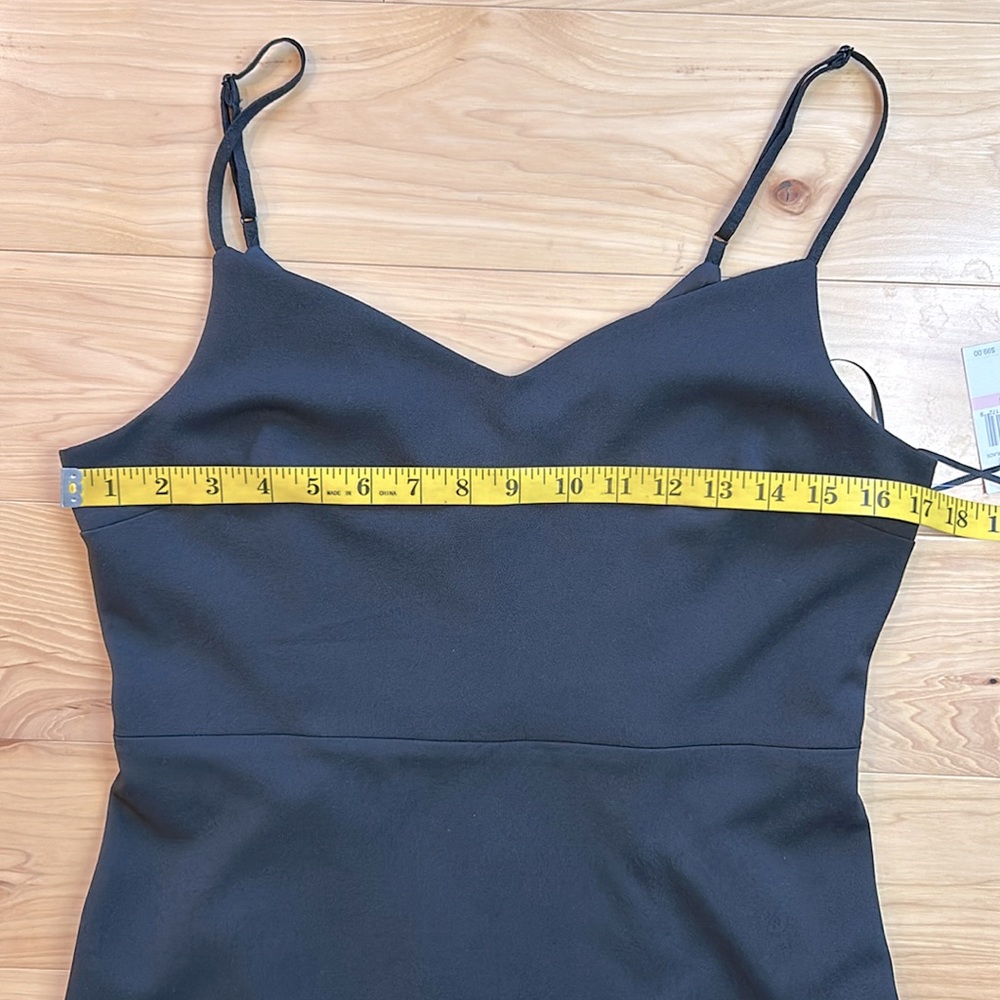 NWT 1.State Black Fit and Flare Sweetheart Neck Dress | Size 10 - Picture 3 of 6